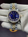 Rolex Datejust azul romano de dos tonos de 36 mm