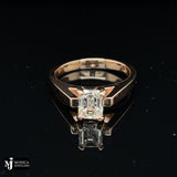 GIA Rose Gold Emerald Solitaire