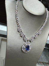 Load image into Gallery viewer, 18k White Gold Ladies Custom Diamond Tanzanite Necklace