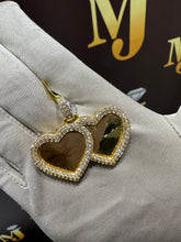 Cargar imagen en el visor de la galería, 💛 2 corazones 💛 colgante de memoria de diamantes