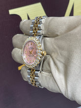 Load image into Gallery viewer, Preowned 31mm Two Tone Rolex Datejust Pink Single Stone