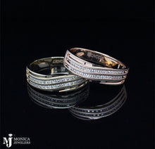 Load image into Gallery viewer, 14k men’s fancy diamond band