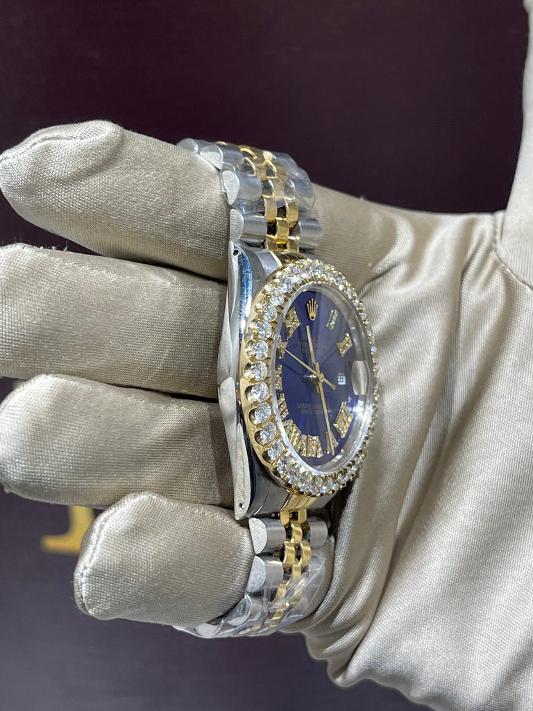 Rolex Datejust azul romano de dos tonos de 36 mm