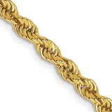 14k Yellow Gold 3mm Rope Chain