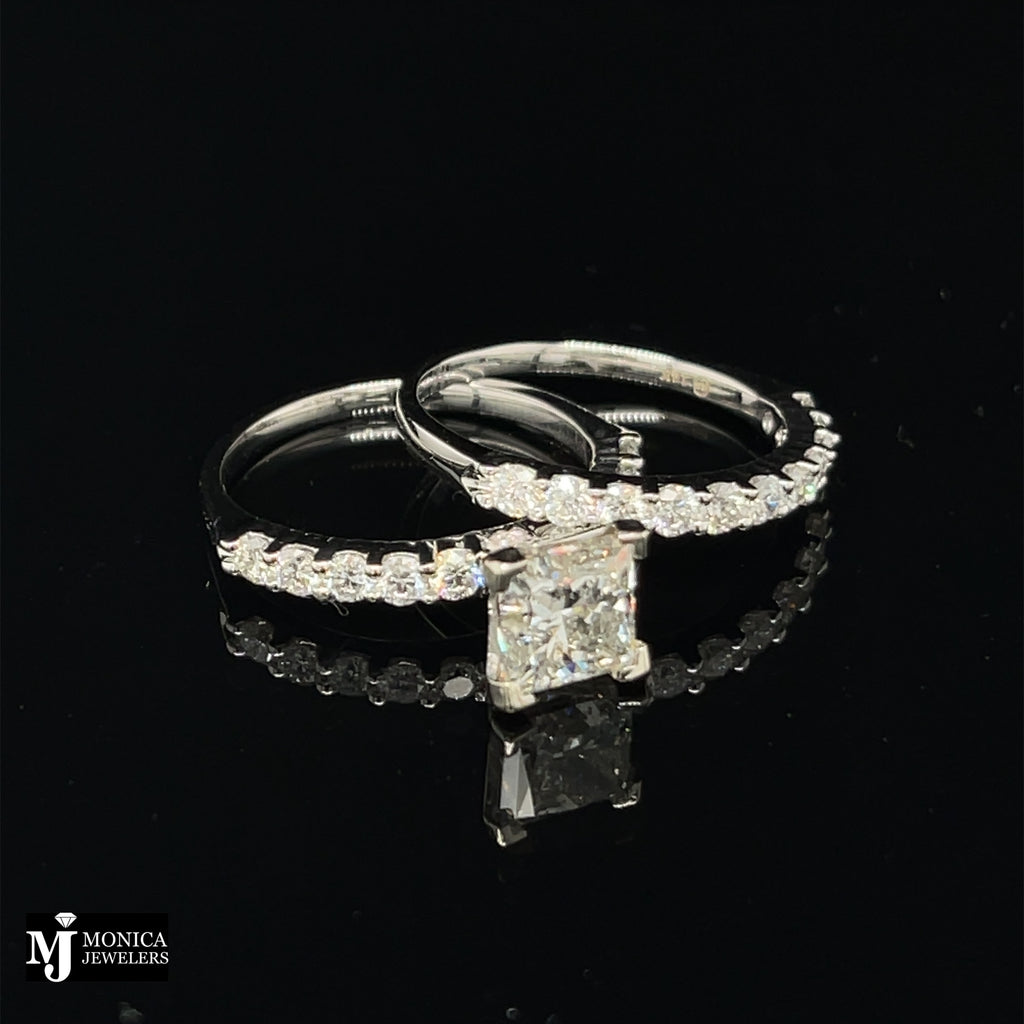 Ladies Princess Cut Dia Bridal Set