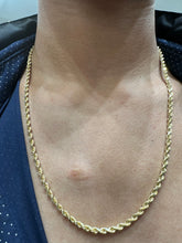 Load image into Gallery viewer, 14k Yellow Gold 3mm Rope Chain