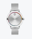 Movado Bold Stainless Steel Mesh Band Rainbow 3600698 34mm